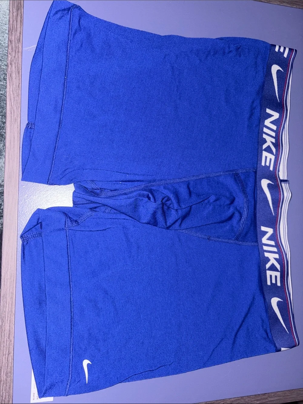 Nike Royal Blue Men's Performance Boxer Briefs with Logo Waistband